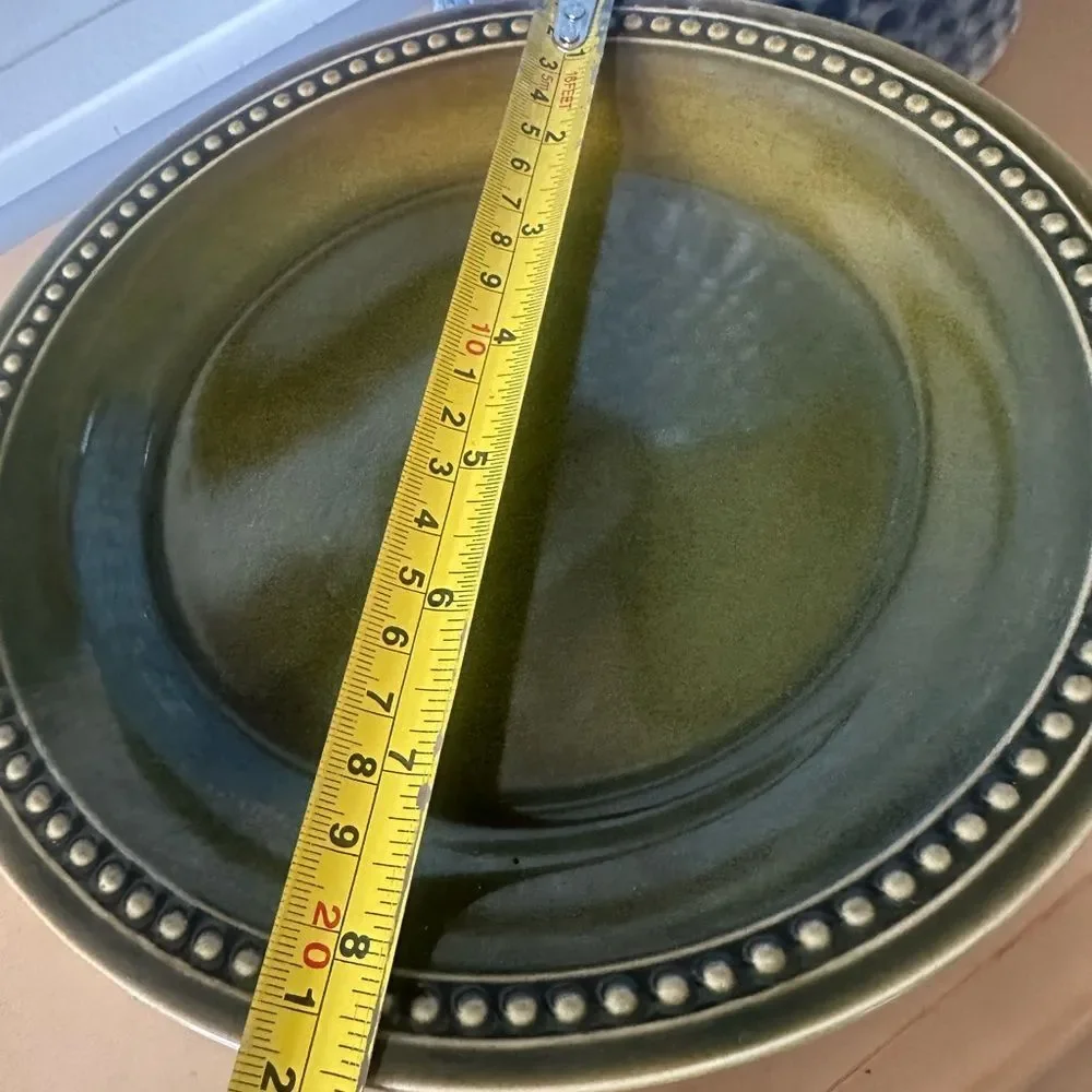 Pier 1 Clove (6) Stoneware Saucer Plates 8.5”